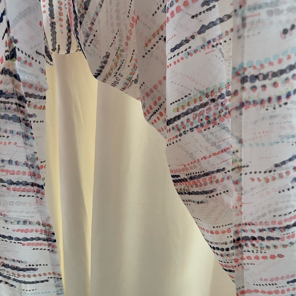 Motherhood Maternity Xl Womens Maxi Flow Photograph V Neck Tie Zip Lined Formal - Picture 11 of 15